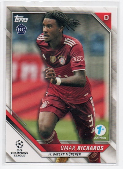 2021-22 Topps UEFA Champions League 1st Edition #184 Omar Richards (15-Q10-BAYERNMUNCHEN)