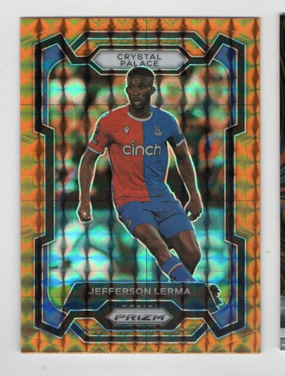 2023-24 Panini Prizm English Premier League Prizms Orange Mosaic #181 Jefferson Lerma (25-D3-CRYSTALPALACE)