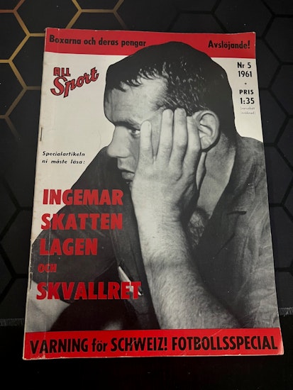 ALL SPORT 1961 NR 5 - INSLAG MED INGEMAR JOHANSSON  BL.A