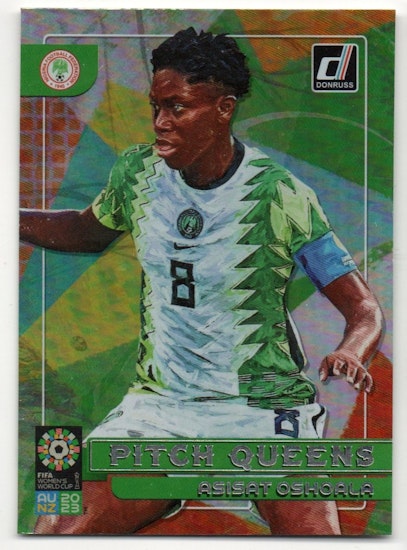 2023 Donruss Women's World Cup Pitch Queens #17 Asisat Oshoala (10-T3-NIGERIA)