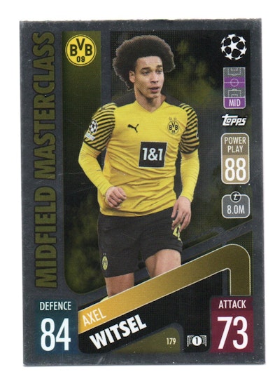 2021-22 Topps Match Attax UEFA Champions League Midfield Masterclass #179 Axel Witsel (10-T11-DORTMUND)