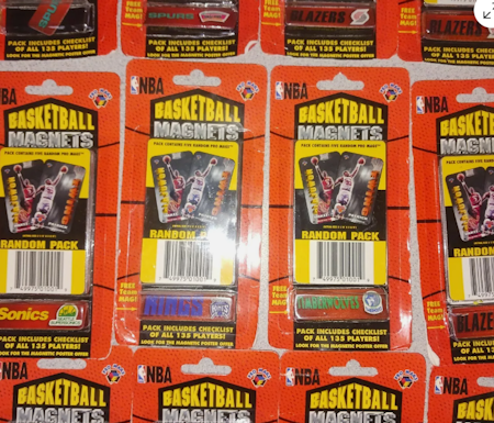 1994 Pro Mags NBA Basketball Magnets (Löspaket)
