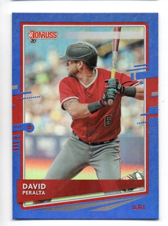 2020 Donruss Holo Blue #187 David Peralta (12-U3-MLBDIAMONDBACKS)