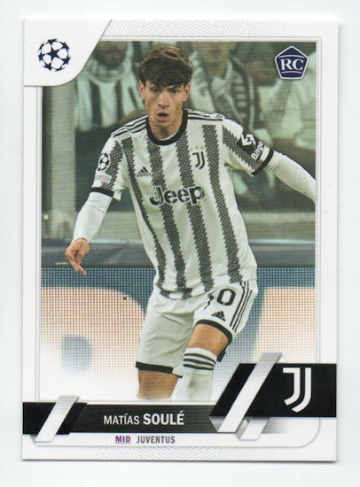 2022-23 Topps UEFA Club Competitions #147 Matias Soule RC (10-U2-JUVENTUS)