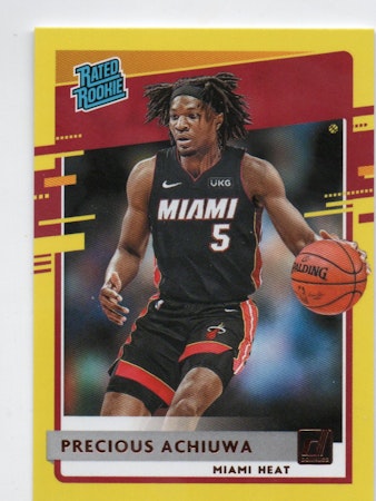 2020-21 Donruss Yellow Flood #235 Precious Achiuwa RR (20-V13-NBAHEAT)