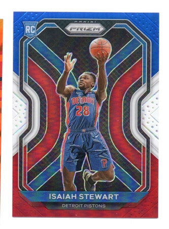 2020-21 Panini Prizm Prizms Red White and Blue #254 Isaiah Stewart (15-V14-NBAPISTONS)