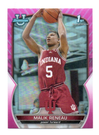 2022-23 Bowman Chrome University Pink Refractors #82 Malik Reneau (12-V13-NBAOTHERS)