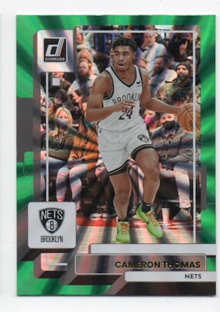 2022-23 Donruss Holo Green Laser #8 Cameron Thomas (15-W3-NBANETS)