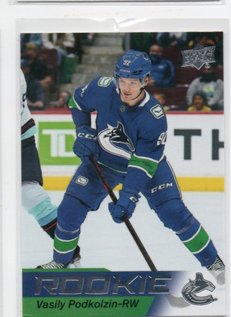 2021-22 Upper Deck Star Rookies #19 Vasily Podkolzin (15-W7-CANUCKS)