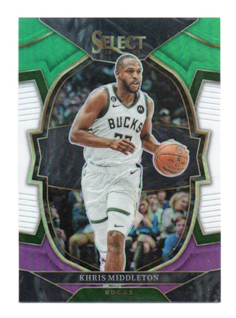 2022-23 Select Prizms Green White Purple #28 Khris Middleton (15-V14-NBABUCKS)