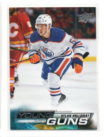 2022-23 Upper Deck #461 Dylan Holloway YG RC (100-W5-OILERS)