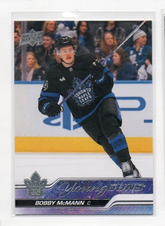 2023-24 Upper Deck #479 Bobby McMann YG RC (40-W7-MAPLELEAFS)