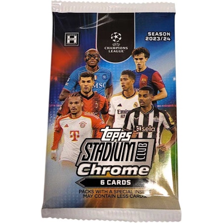 2023-24 Topps Stadium Club Chrome UEFA Club Competitions (Hobby Pack)
