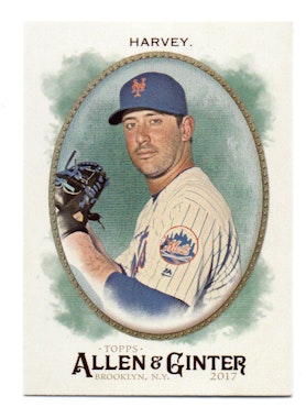 2017 Topps Allen and Ginter Hot Box Foil #251 Matt Harvey (12-X14-MLBMETS)