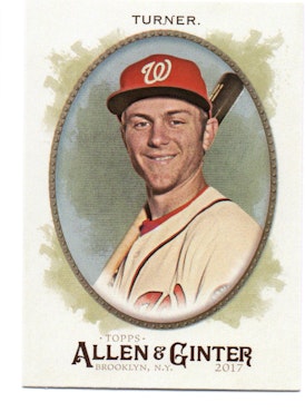 2017 Topps Allen and Ginter Hot Box Foil #255 Trea Turner (12-X12-MLBNATIONALS)