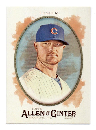 2017 Topps Allen and Ginter Hot Box Foil #302 Jon Lester (15-X12-MLBCUBS)