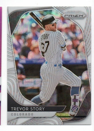 2020 Panini Prizm Prizms White Wave #212 Trevor Story (20-X12-MLBROCKIES)