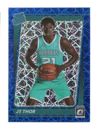 2021-22 Donruss Optic Blue Velocity #172 JT Thor (20-X7-NBAHORNETS)