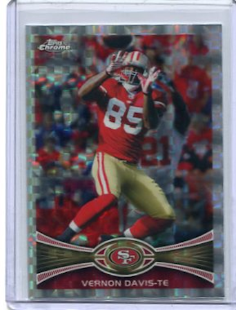 2012 Topps Chrome Xfractors #24 Vernon Davis (15-Y8-NFL49ERS)