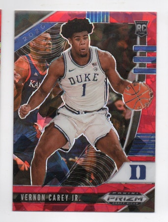 2020-21 Panini Prizm Draft Picks Prizms Red Ice #67 Vernon Carey Jr. (12-Y9-NBAOTHERS)