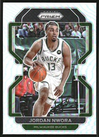 2021-22 Panini Prizm Prizms Silver #80 Jordan Nwora (12-Y4-NBABUCKS)