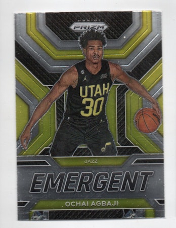 2022-23 Panini Prizm Emergent #9 Ochai Agbaji (15-Y3-NBAJAZZ)