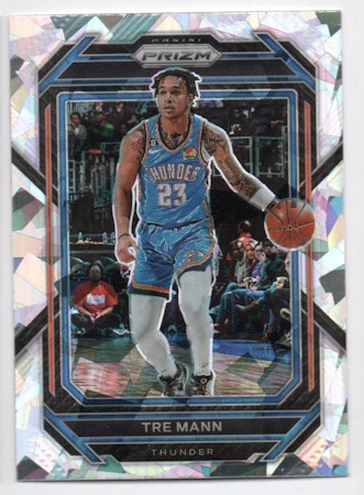 2022-23 Panini Prizm Prizms Ice #69 Tre Mann (15-X3-NBATHUNDER)