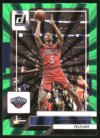 2022-23 Donruss Holo Green Laser #165 Herbert Jones (15-Y10-NBAPELICANS)