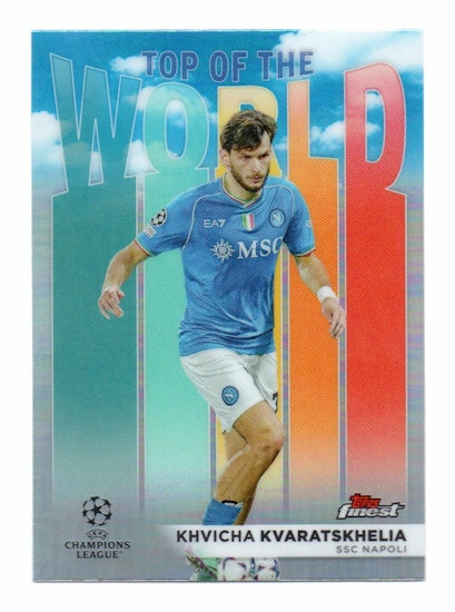 2023-24 Finest UEFA Club Competitions Top of the World #TW5 Khvicha Kvaratskhelia (25-AA7-SOCCERNAPOLI)