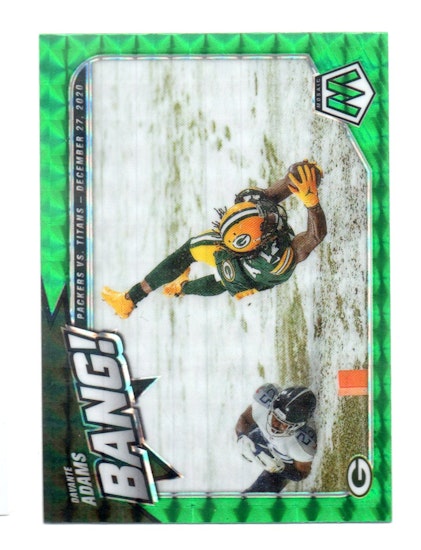 2021 Panini Mosaic Bang Mosaic Green #14 Davante Adams (20-EE14-NFLPACKERS)