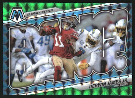 2023 Panini Mosaic Bang! Mosaic Green #4 Derwin James Jr. (15-DD12-NFLCHARGERS)