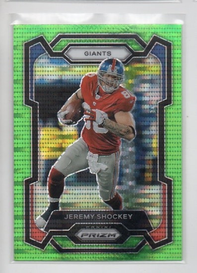2023 Panini Prizm Prizms Green Ice #222 Jeremy Shockey (20-EE13-NFLGIANTS)