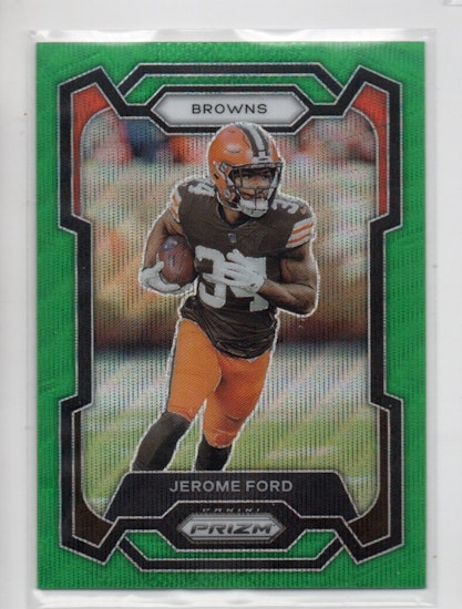 2023 Panini Prizm Prizms Green Wave #66 Jerome Ford (20-EE14-NFLBROWNS)