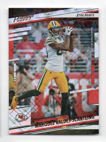 2022 Prestige Xtra Points Diamond #109 Marquez Valdes-Scantling (20-FF8-NFLCHIEFS)