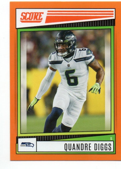 2022 Score Orange #177 Quandre Diggs (20-FF8-NFLSEAHAWKS)