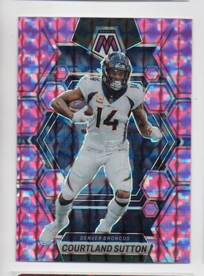 2023 Panini Mosaic Mosaic Camo Pink #67 Courtland Sutton (20-FF8-NFLBRONCOS)