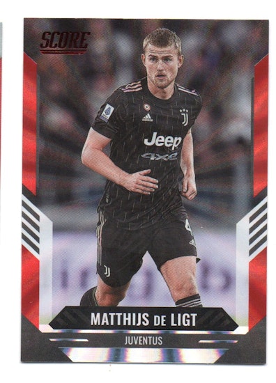 2021-22 Score FIFA Red Lava #130 Matthijs de Ligt (15-FF11-SOCCERJUVENTUS)