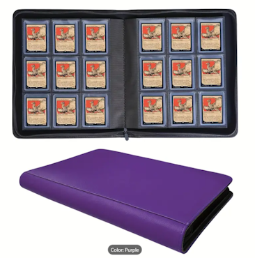 TOPLOADER BINDER MED PLATS FÖR 288 KORT *LILA*