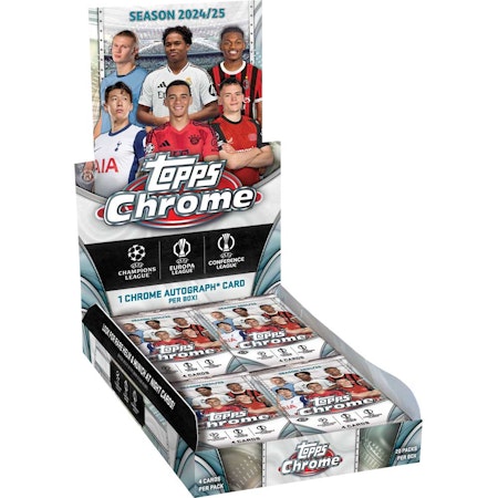 2024-25 Topps Chrome UEFA Club Competitions Soccer (Hobby Box)