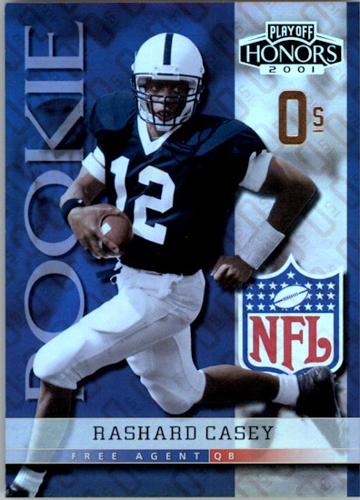 2001 Playoff Honors X's and O's #101 Rashard Casey (50-II4-NFLOTHERS)
