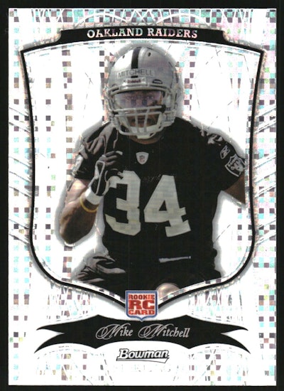 2009 Bowman Sterling Xfractors #27 Michael Mitchell (30-II14-NFLRAIDERS)