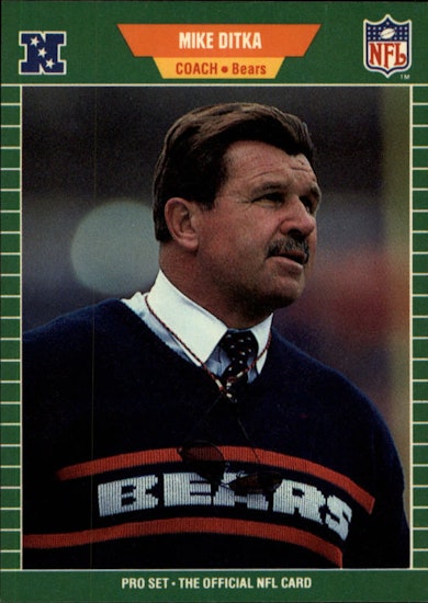 1989 Pro Set #53A Mike Ditka CO (10-II1-NFLBEARS)