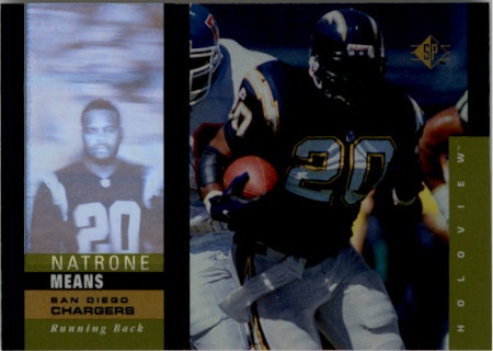 1995 SP Holoviews #17 Natrone Means (10-II1-NFLCHARGERS)
