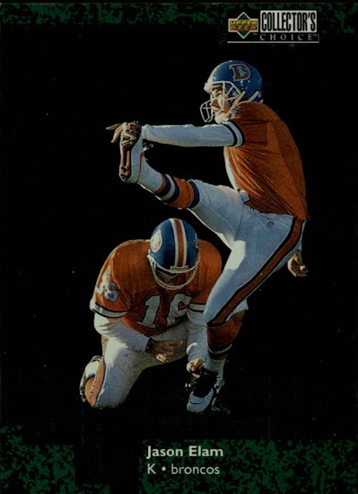 1997 Collector's Choice Turf Champions #TC29 Jason Elam (10-II1-NFLBRONCOS)