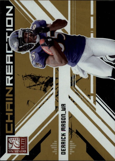2009 Donruss Elite Chain Reaction Gold #11 Derrick Mason (15-II5-NFLRAVENS)