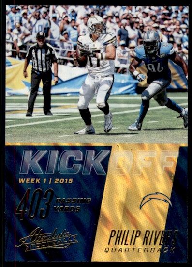 2017 Absolute Kickoff #18 Philip Rivers (15-II1-NFLCHARGERS)