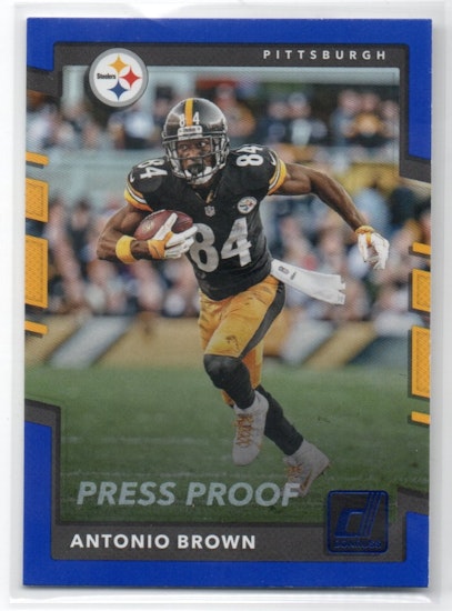 2017 Donruss Press Proofs Blue #18 Antonio Brown (12-II5-NFLSTEELERS)