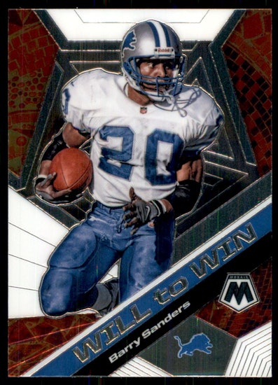 2020 Panini Mosaic Will to Win #18 Barry Sanders (15-II1-NFLLIONS)