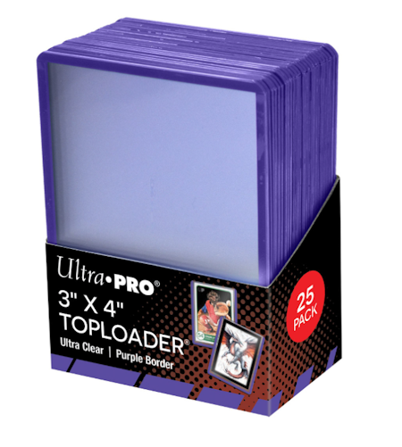 Ultra Pro Toploaders: 3" x 4" Colored Border - Purple (25ct)