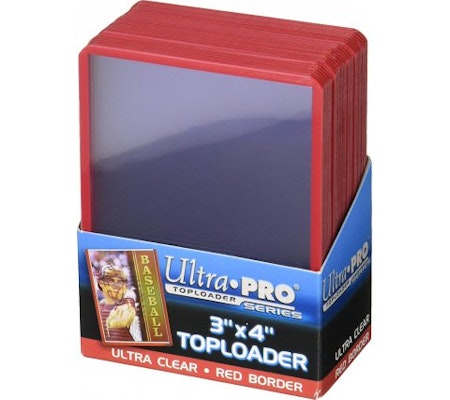 Ultra Pro Toploaders: 3" x 4" Colored Border - Red (25ct)